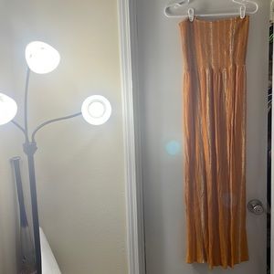 Orange stripe romper